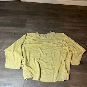 Freepeople Yellow Crewneck Sweatshirt size large